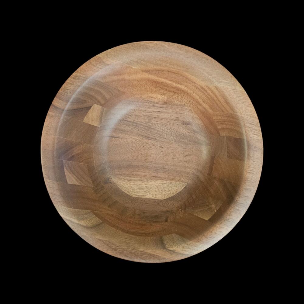 Quality Heirloom Wooden Bowl Set of 4 Walnut Serving Salad Bowls Vintage USA